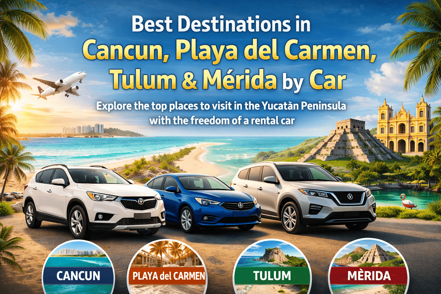Best Places to Visit by Car in Cancun, Playa del Carmen, Tulum and Mérida