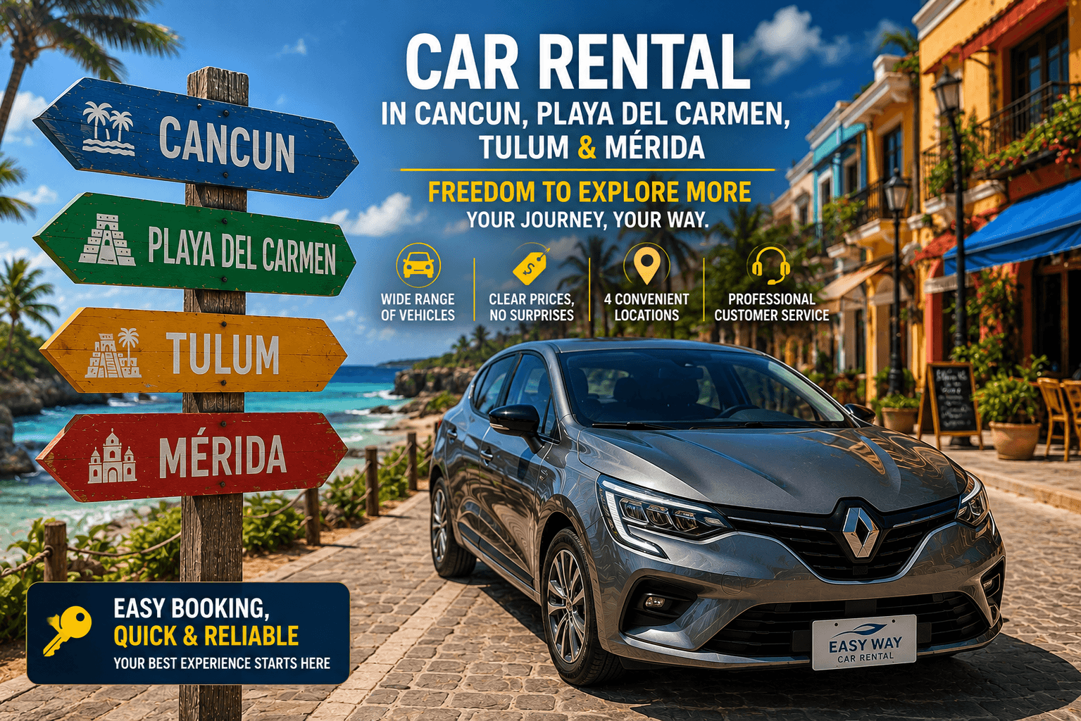 The Complete Car Rental Guide to Cancun, Playa del Carmen, Tulum & Mérida