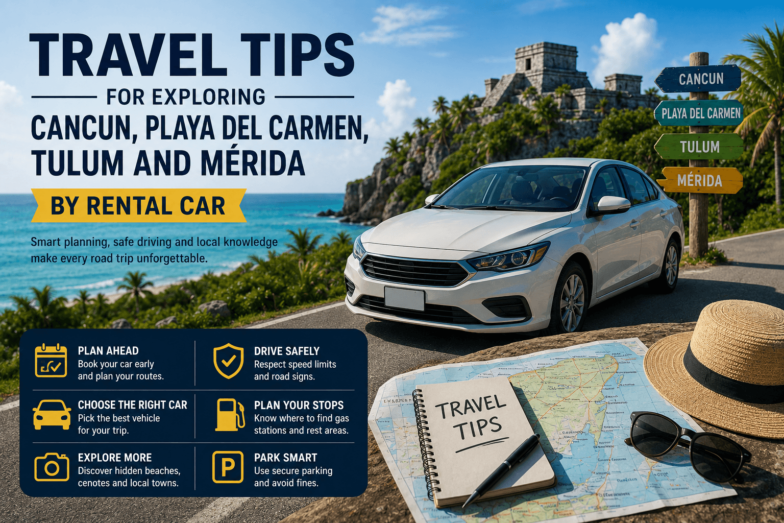 Ultimate Travel Tips for Exploring Cancun, Playa del Carmen, Tulum and Mérida by Rental Car