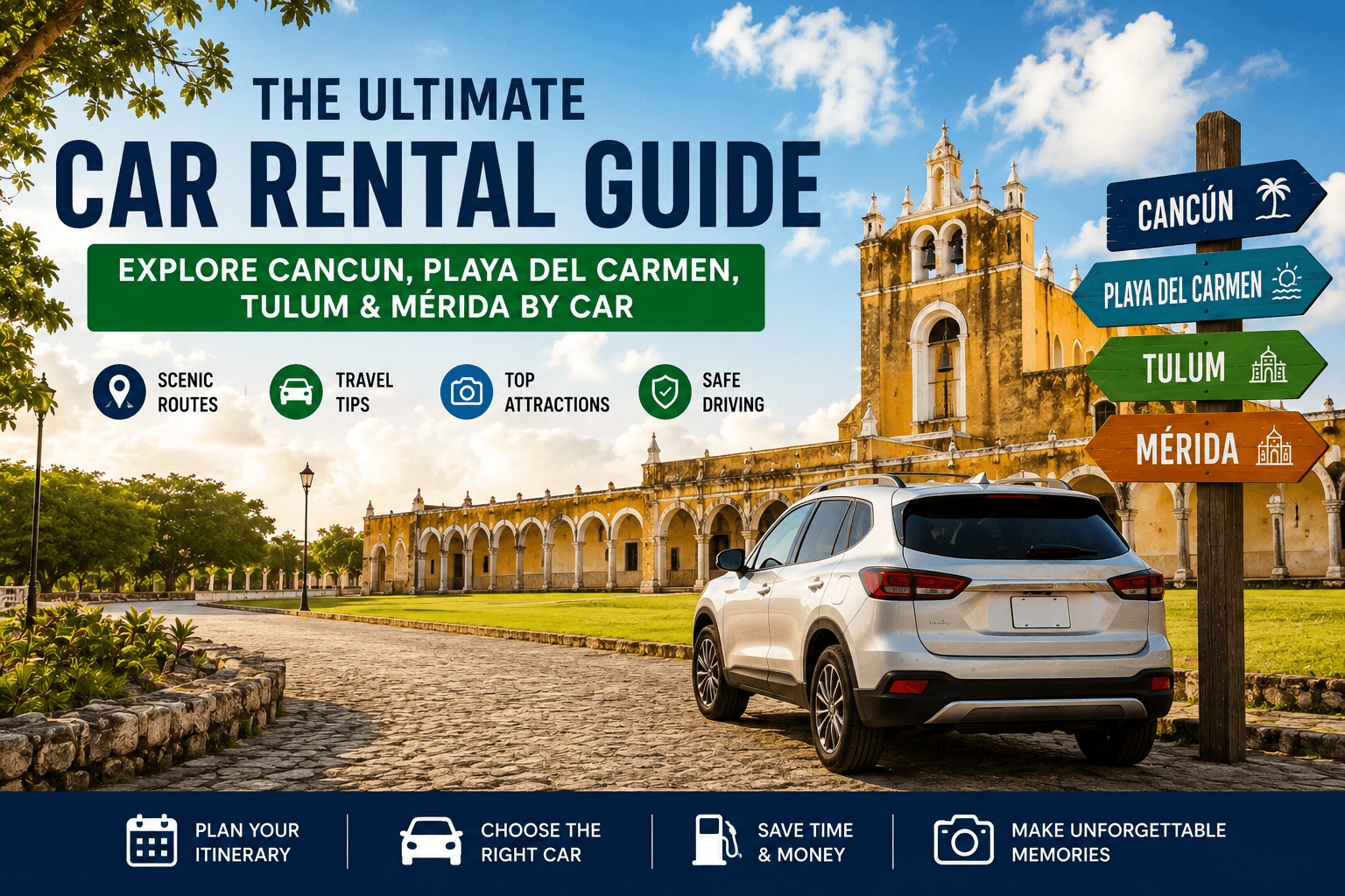 Ultimate Car Rental Guide: Explore Cancun, Playa del Carmen, Tulum & Mérida by Car